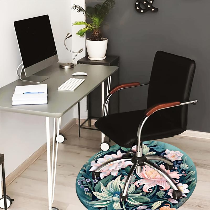 

1pc Floral Mandala Design Round carpet, Made of Polyester,Perfect for Decorating Office Chairs, Living Rooms,fplt139 80cm by 80cm