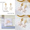 Ocean Theme Alloy Earrings With Starfish And Shell Motif For Women Vacation Fashion