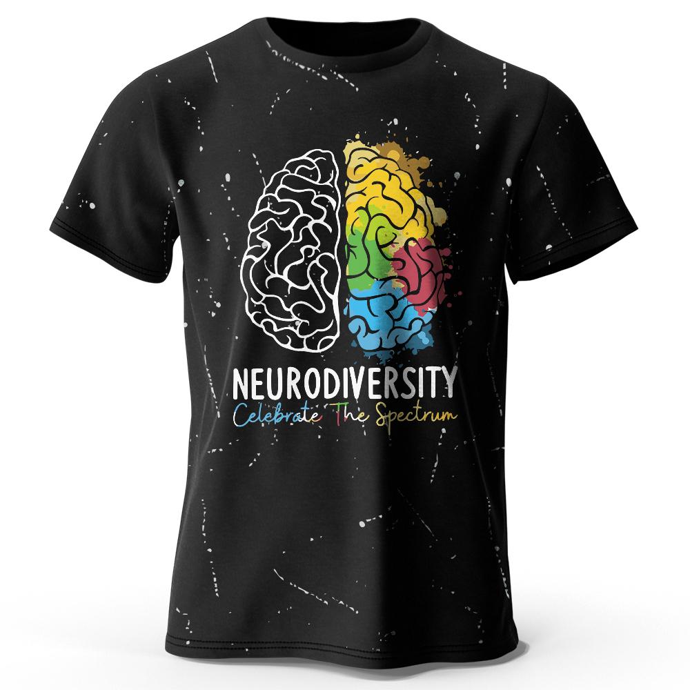 220 GSM Playful Brain Print Tee - Retro Inspired Summer Streetwear for Men Women Breathable & Comfortable