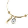 Belief Elliptical Stainless Steel Adjustable Stretch Bracelet Mustard Seed Necklace Decoration