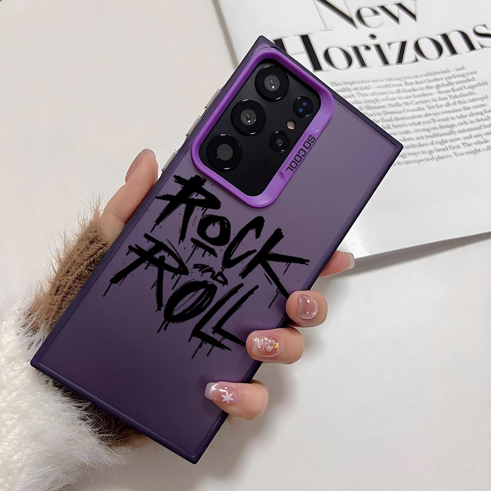 Coole Rock Roll Musik Handyhülle Für Samsung Galaxy S25 Edge S24 S23 S22 S21 S20 Ultra Funda Silikon Silberne Hülle