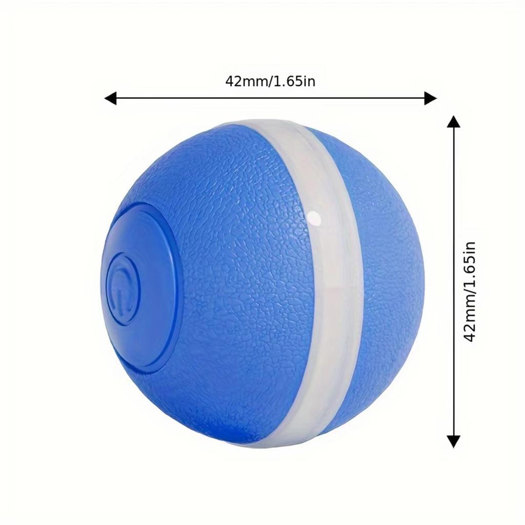 Electric Pet Interactive Ball Indoor Automatic Rolling Magic Ball with LED Light Low Noise Smart Ball Cat Toy for All Age of Cat