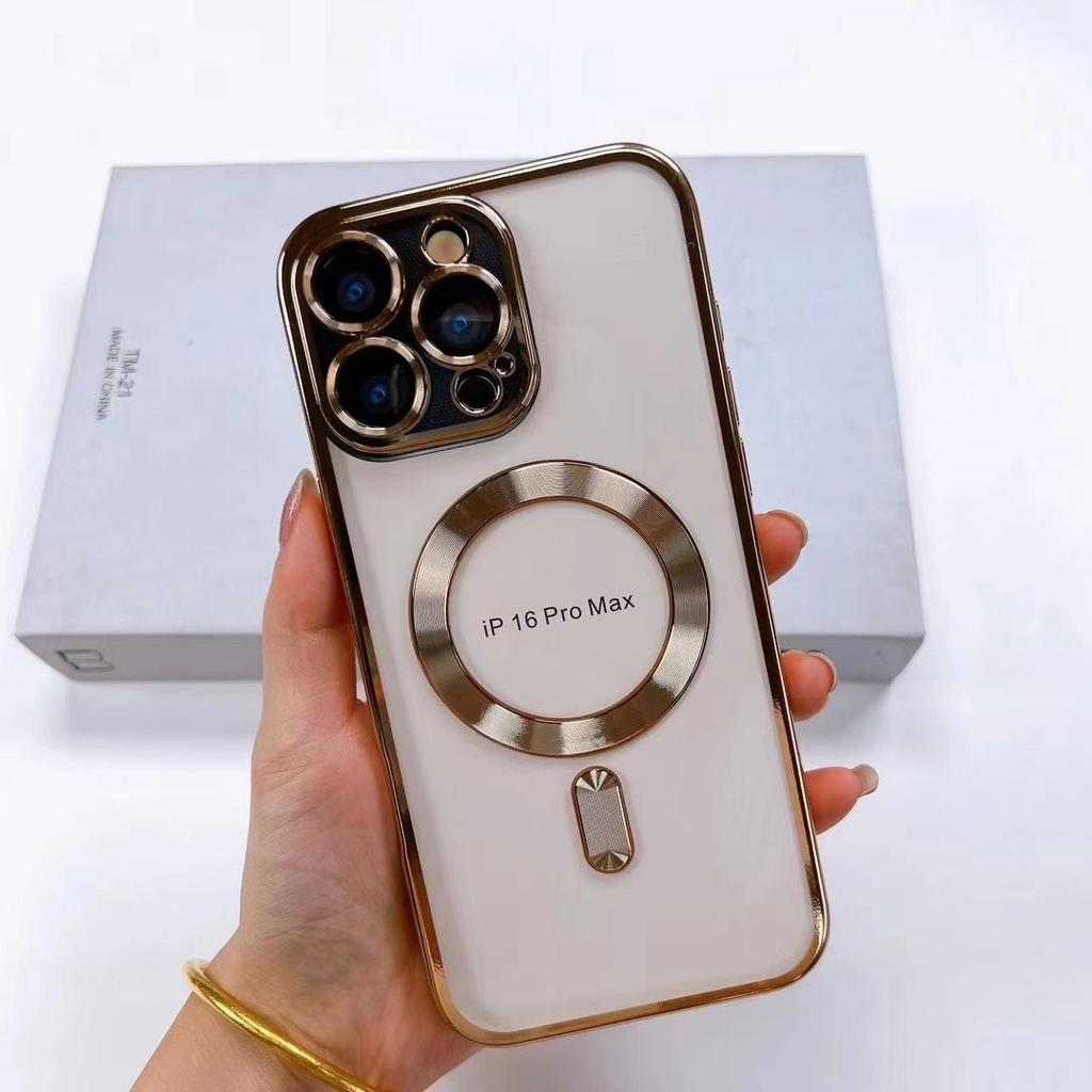 IPhone16 Electroplated CD Pattern 15 Mobile Phone Case with Tail Apple Magsafe Magnetic 12proma Soft Case Suitable