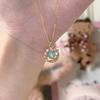 Planet Universe Colorful Saturn Zircon Necklace for Women Personalized Fashion Daily Accessories Party  Birthday Gifts