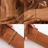 Figaro Beads Herringbone Chain Bracelet for Women Men Stainless Steel Wrist Jewelry Twist Box Rope Chains Waterproof Accessories