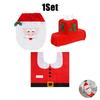 1-5Sets ChristmasToilet Seat CoverDecorations Christmas Elf Toilet Seat Cover Set ChristmasBathroom Decor Xmas Home Indoor Decor