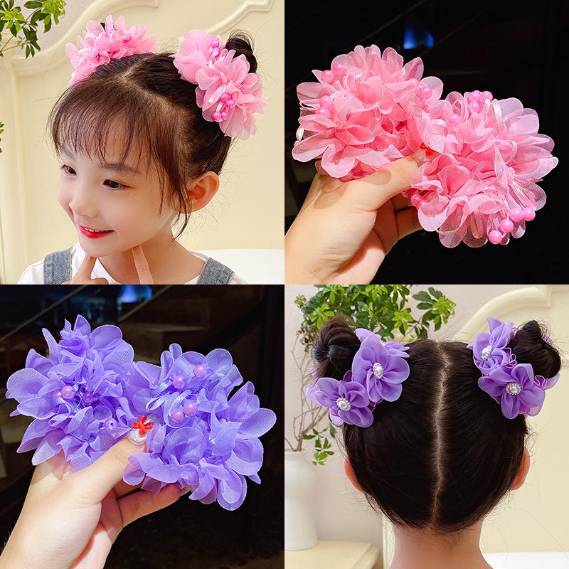 Princess Hair Ties: Cute Flower Rubber Bands for Girls