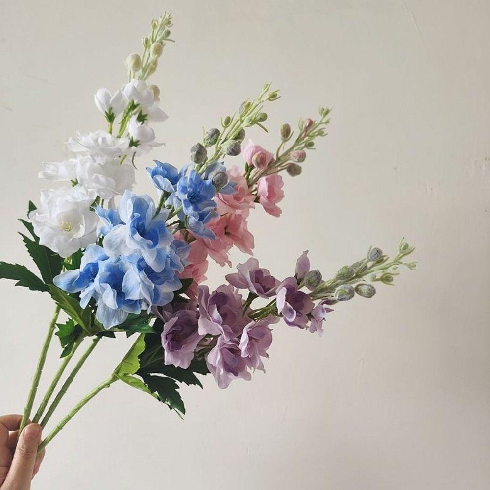 Lifelike Artificial Delphinium Flower 72cm Simulation Flower Delphinium Stem Family Party