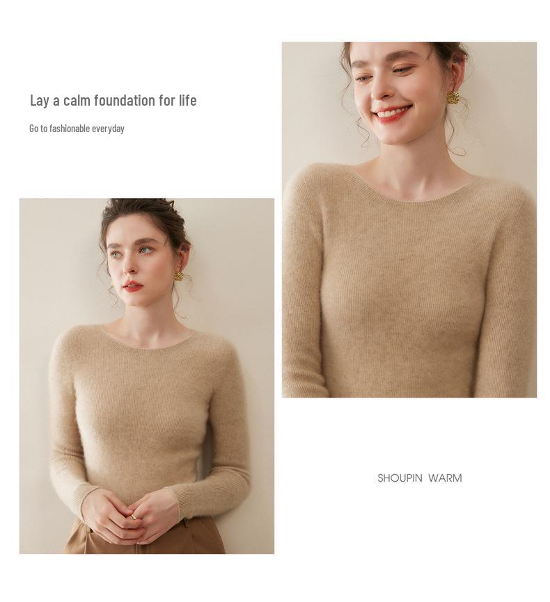 Herfst & Winter Dames 100% Kasjmier Ronde Hals Los Gebreide Pullover Trui