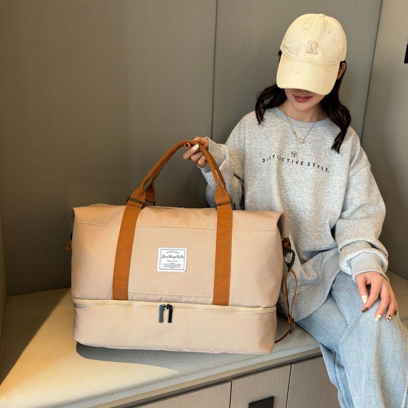 Fashion Contrast Storage Bag Simple Large Capacity Business Travel Bag Wet and Dry Separate Shoe Warehouse Gym Bag