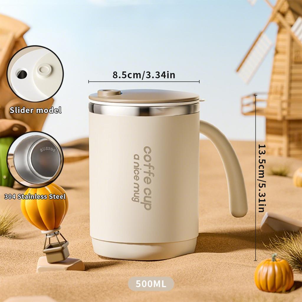 500ML Thermal Cup  304 Stainless Steel Double-layer Coffee Mug Cold And Hot Resistant Water Cup Sealed Milk Coffee Cup Drinkware