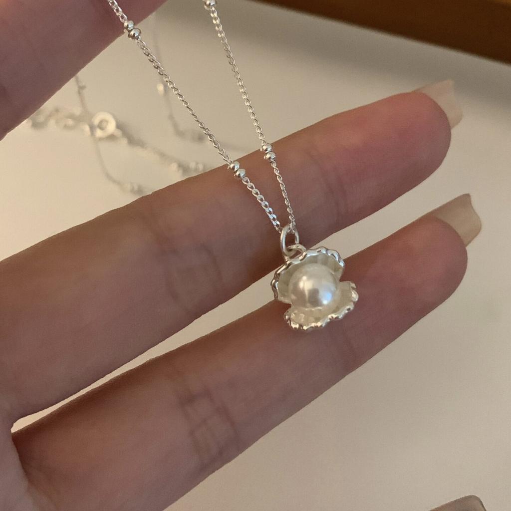 Shell Pearl Necklace Female Design Gentle Temperament Collarbone Chain For Girlfriend Valentine'S Day Gift