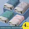 4-Pack Men's Seamless Breathable Mid-Rise Boxer Briefs with Antibacterial Crotch