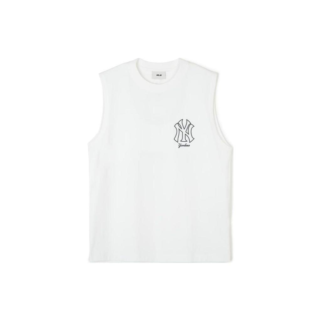 MLB New York Yankees SS24 Logo Print Rundhals Lässig Locker Sport Leicht Atmungsaktiv Ärmellose Weste Unisex Westen Off-White 3ATKB0343-50WHS