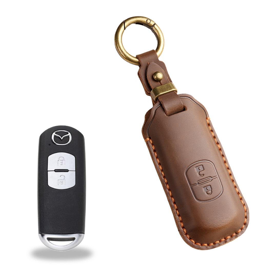

[Мазда] Чехол для ключа автомобиля брелок чехол для ключа автомобиля Ручная работа Натуральная кожа Подходит для CX30/CX4/CX5 Atez 2 keys коричневый