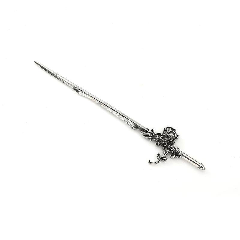 Retro Viking Wave Sword Hairpin Unisex Rose Crown Sun Moon Sword Hair Stick Unique Hair Accessories Norwegian Style Party Gift