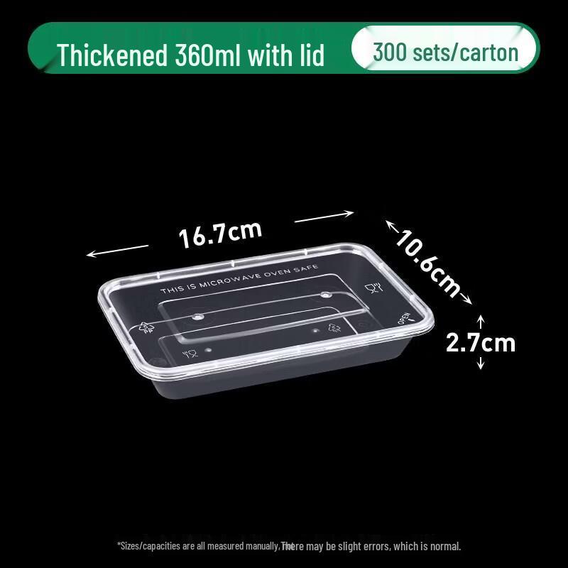 ZLIII Disposable Rectangular Transparent Food Container