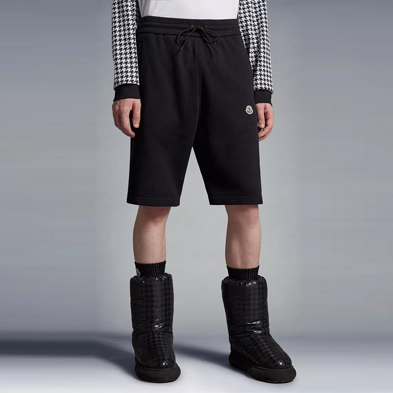 Moncler X Frgmt Hiroshi Fujiwara Drawstring Letter Logo Casual Shorts Unisex Shorts Black I209U8H00003M2372999