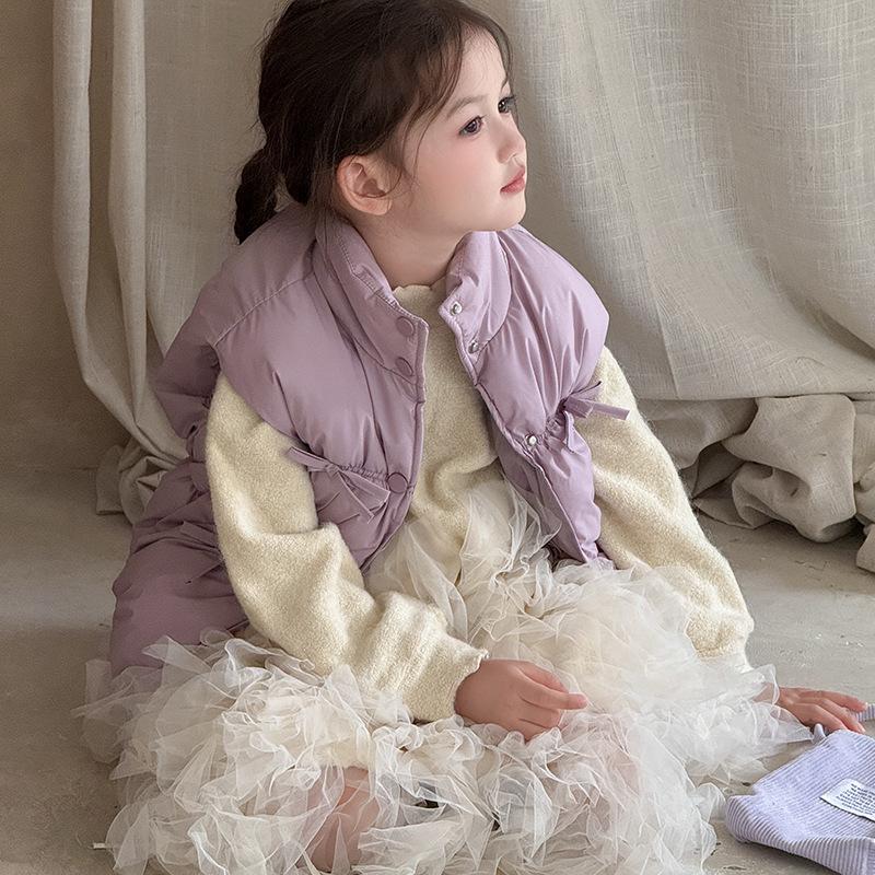 Baby Girls Vests Autumn Winter Korean Children's Down Waist Coats Winter Baby Warm Thick Vest