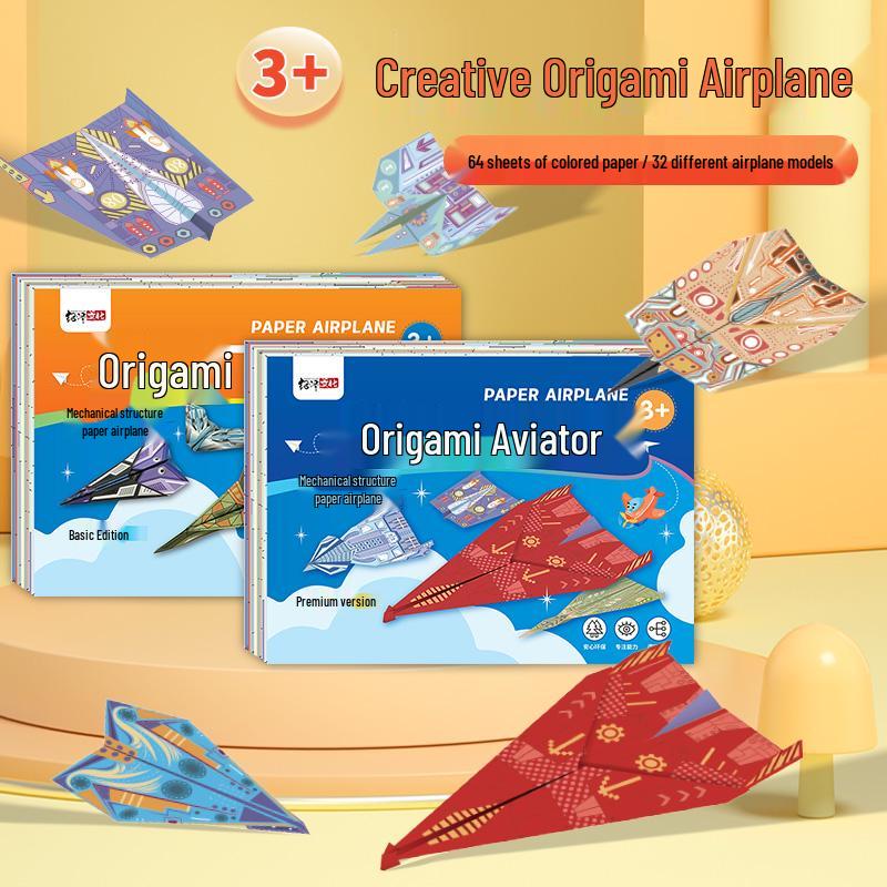 Handmade Origami Airplane Set for Kids: Educational & DIY Concentration Training Toy