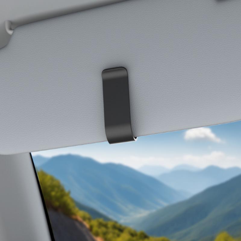 Car Sun Visor Sunglasses Clip Holder Stable Eyeglasses Hanger Card Ticket Organizer Interior Storage Clip Car Accessories