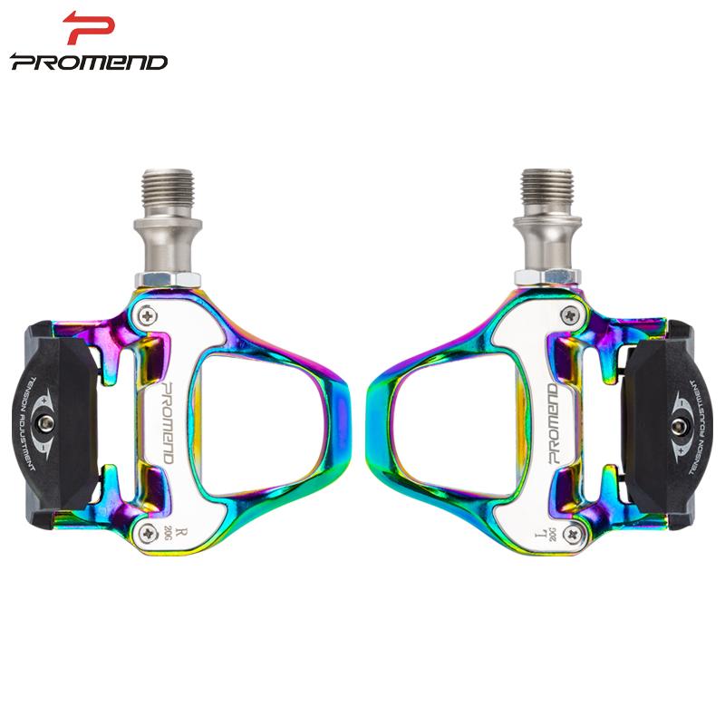 For Rainbow Color PD-R97Y Aluminum Chromoly Spindle for Cleat Pedal Self-Locking Road Bike Pedals Sealed Bearing Bicycle
