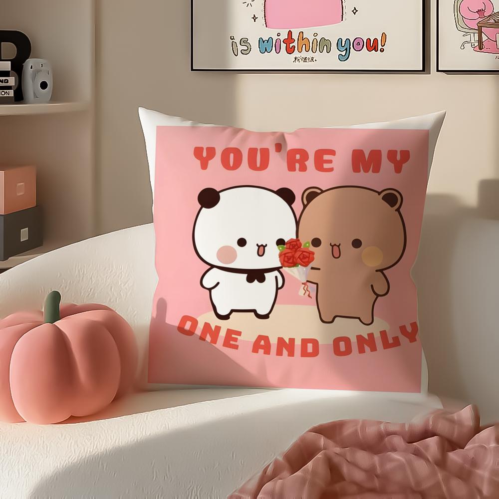 Cartoon Bubu  Dudu Lovely Cushion Cover Pillowcase Short Plush Invisible zipper Room Sofa Cushion Cover