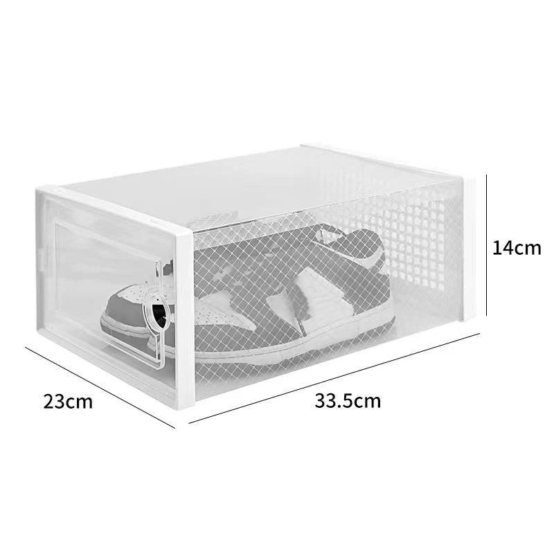 1Pc Shoe Box Organizer, Clear Stackable Plastic Storage For Sneakers, Dust-Proof Design To Keep Shoes Visible & Protected