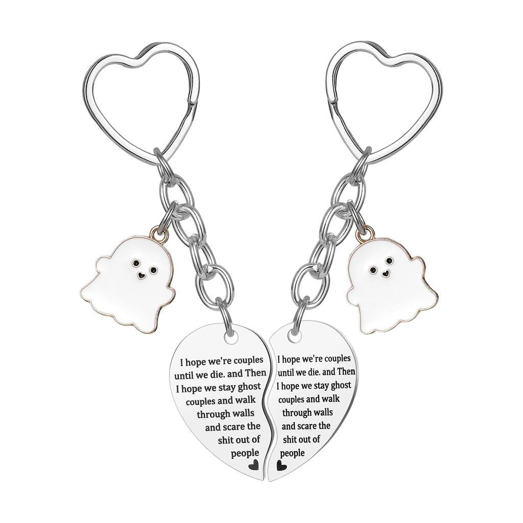 2pcs Heart Haped Keychain Set, Perfect For Anniversaries Or As A Gift For Your Boyfriend Or Girlfriend.