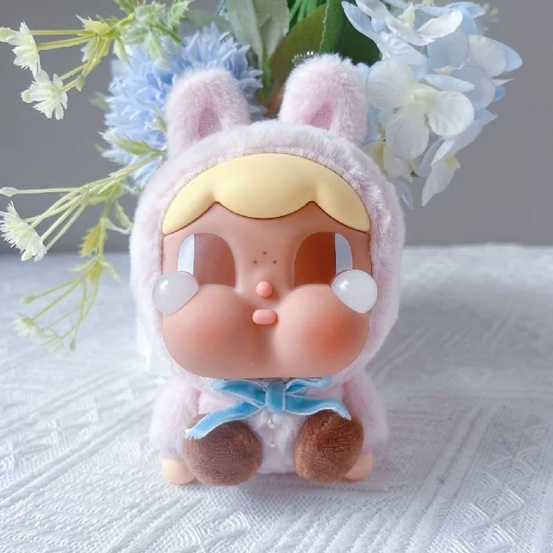 Crybaby With Rabbit Clothes Plush Vinyl Keychain Toy Pendant Cartoon Gift Kids