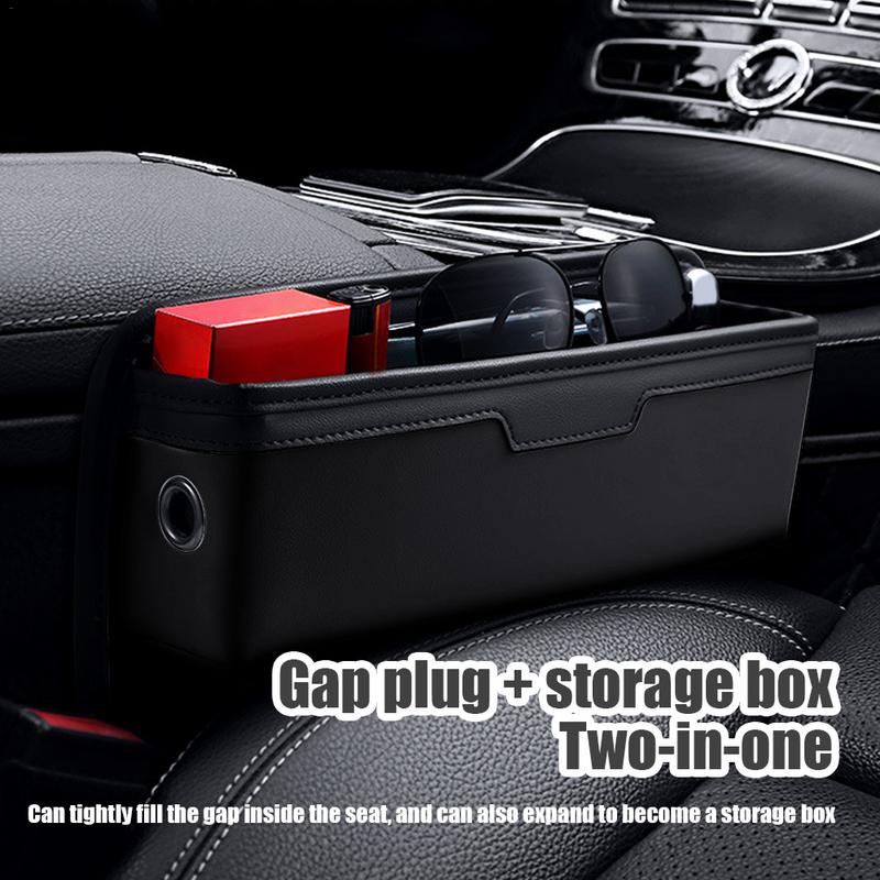 Seat Storage Box Leather Storage Box For Front Seat Car Interior Accessories Multifunctional Between Seat Car Organizer For