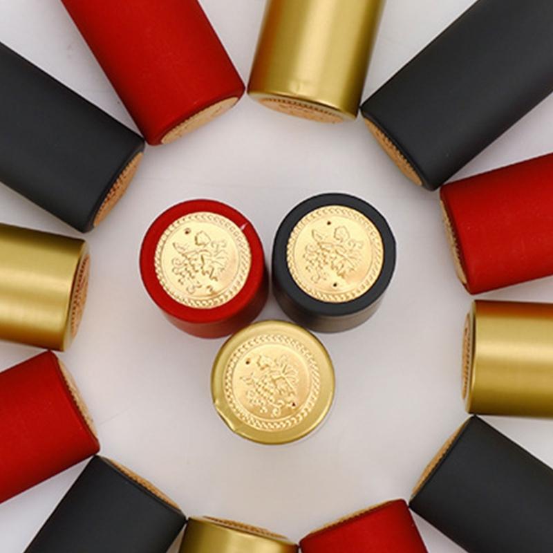 100pcs High Quality PVC Shrink Cap for Wine Easy To Apply with Heat for Quality Maintenance and Decorative Look