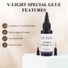 UV Hair Kit with Safety Shields,30g Fast-Drying Glue + 30ml Remover,Salon & DIY Extension Care,Lamp & Tools Set