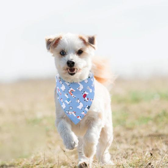 Pet Saliva Towel Fruit Print Adjustable Triangle Scarf Cat Dog Bandanas