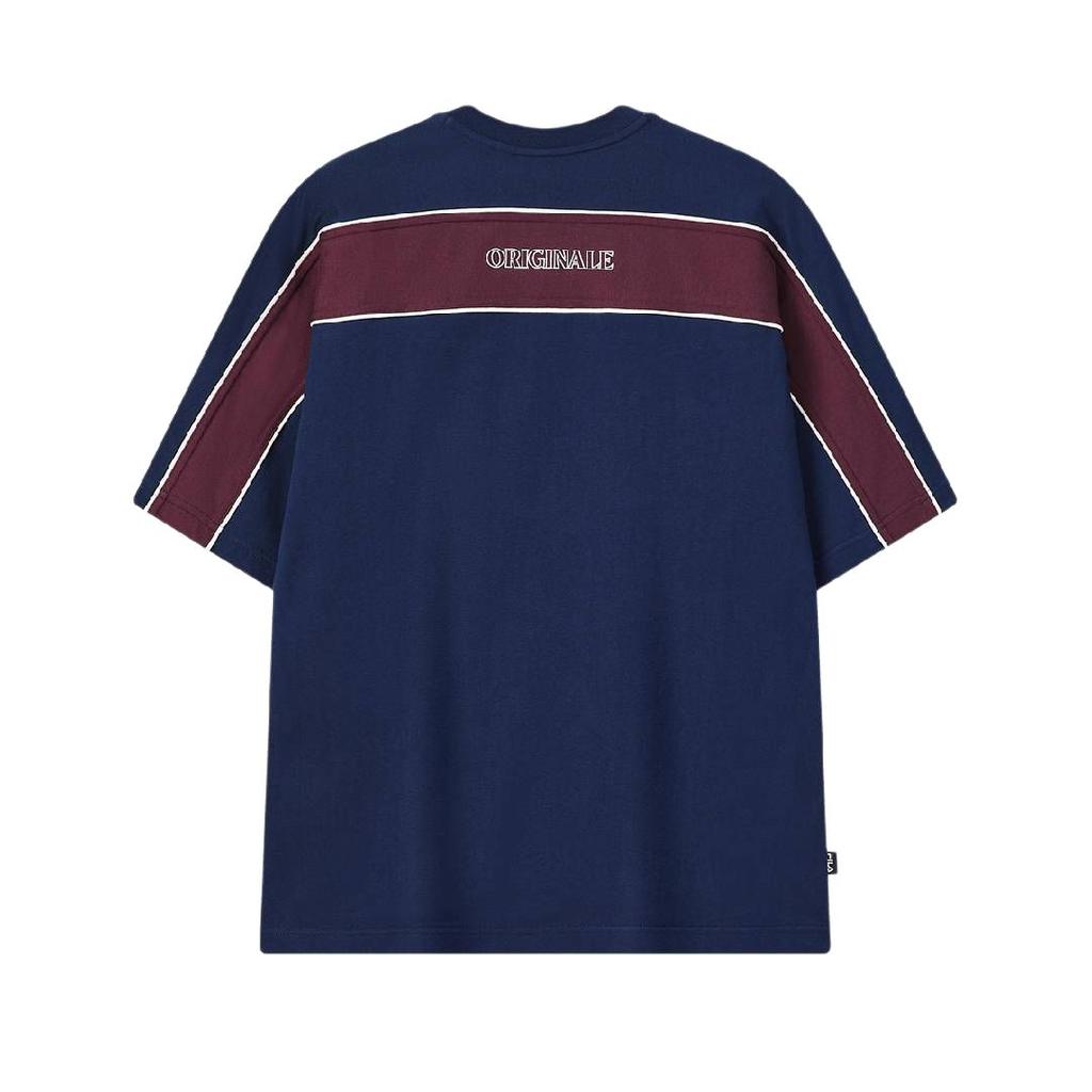 Fila Tricou Original FW25 cu Decolteu în V, Tricotaj Larg, Mânecă Scurtă, Topuri Bărbați F11M619103F-NV