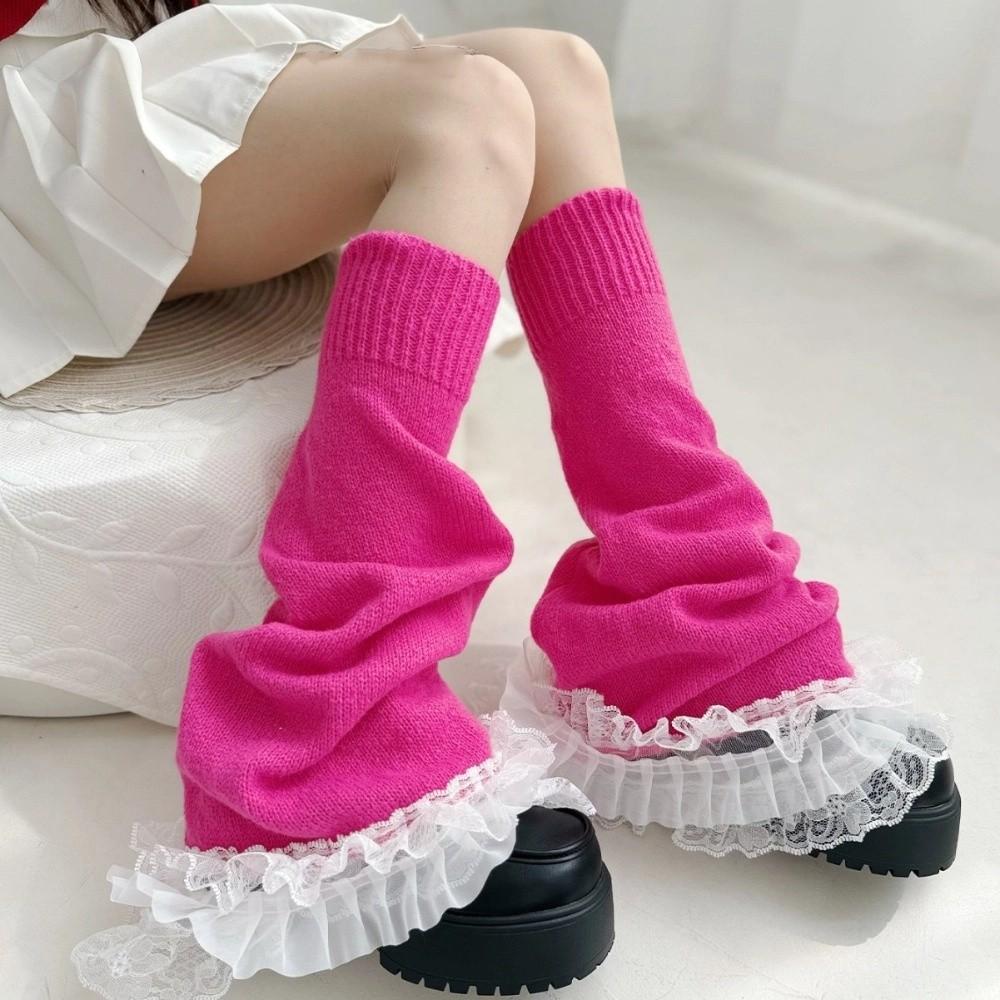 Ballet Style Elephant Leg Socks Y2k Knee High Girls Stockings Fashion Lace Leg Warmers  Girl