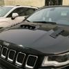 Gloss Black ABS Air Flow Intake Hood Shark Fins Scoop Vent Bonnet Decor Cover x1