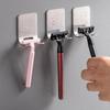 1/2/4pcs Razor Holder Stainless Steel Men Shaving Shaver Razor Stand Shelf Shaving Razor Storage Rack Bathroom Hook Organizer