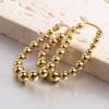 23MM Stainless Steel U-Shaped Steel Ball Earrings - 18K Gold Women's Fashionable Versatile Ear Ornaments