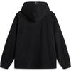 Li Ning Badfive Comfortable Casual Hooded Pullover Loose Fleece Letter Print Simple Sweatshirt Men sweatshirt Black AFDU495-1