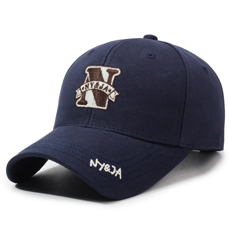 

Осенняя бейсболка с вышитыми буквами, солнцезащитная кепка для мужчин и женщин, весна-лето темно-синий