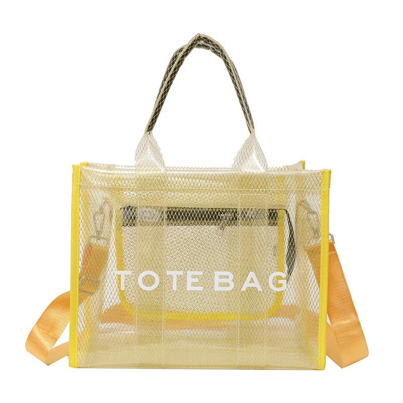 Sac à bandoulière transparent Mori ins pour femme, imprimé lettres, pour le travail et les courses, nouvelle collection hiver 23