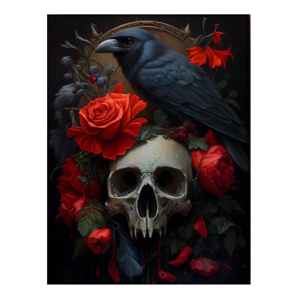 Dark Academy Art Wall Poster Victoria Crow Witch Ghost Black Cat Halloween Background Decoration Gothic Image Printing Holiday Gifts Canvas Painting