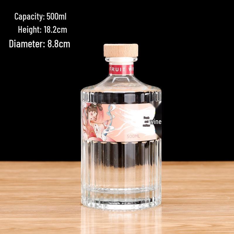 500ml Sealed Glass Baijiu Bottle for Celebrations and Tasting - Gift Box Set