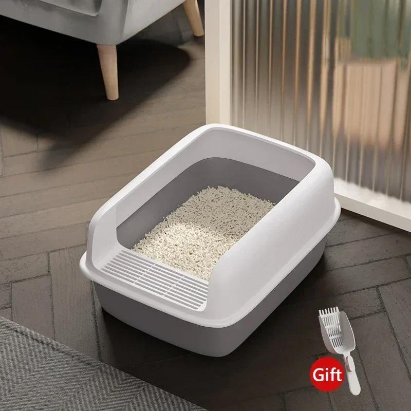 Small Size Anti-Splash Pet Sandbox-Kitty Litter Box Cats Toilet Tray Bedpan Essential Cleaning Supplies for Kittens & Small Cats