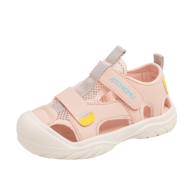 

Мальчиковые сандалии с закрытым носком летние новые детские пляжные туфли мягкая подошва дышащие спортивные сандалии для девочек сетка 34 yards inner length about 21.5CM