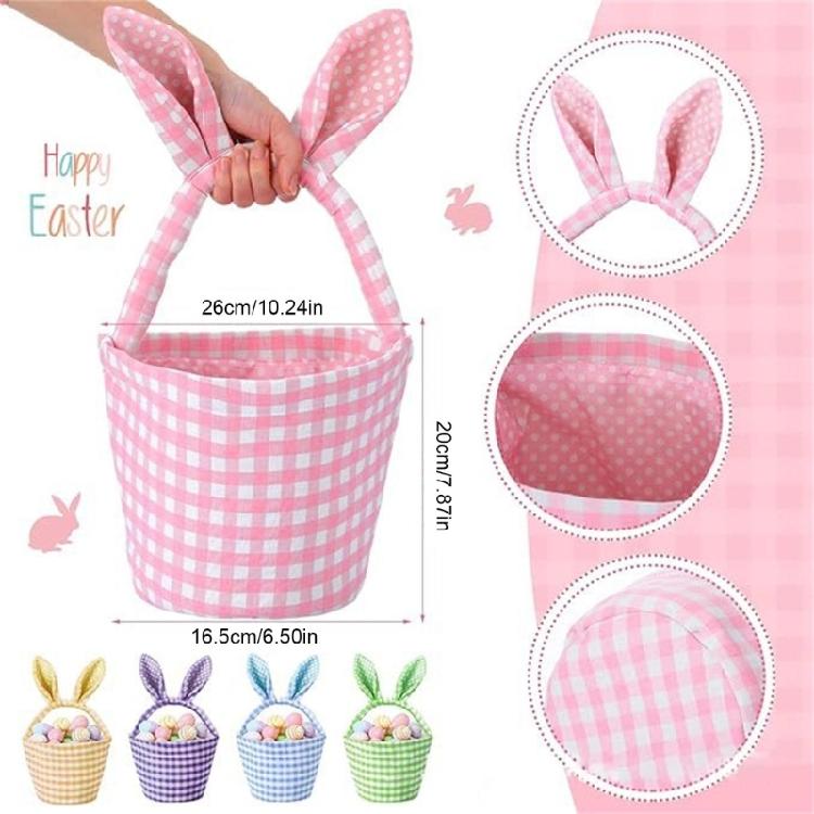 Unique Striped Easters Basket Storage Basket Removable Compartments Portable Easters Rabbits Home Organization