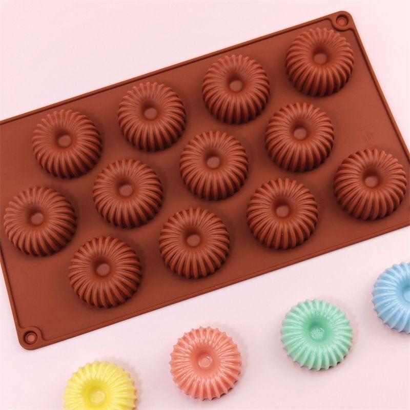 Food Safe Silicone Cake Baking Mould 12 Cavity Nonstick Pan for Making Chocolate Jelly Pudding Soap DIY Home Baking