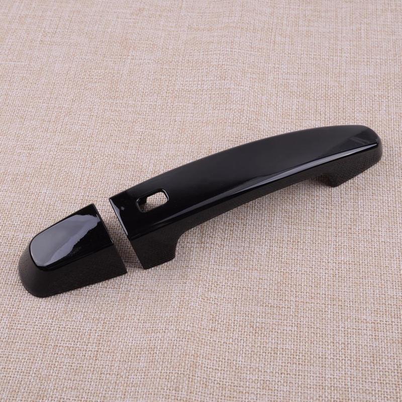 1 Set Glossy Black Side Door Handle Cover Trim Cap ABS Fit for Chevrolet Traverse Malibu Impala GMC Acadia   2018