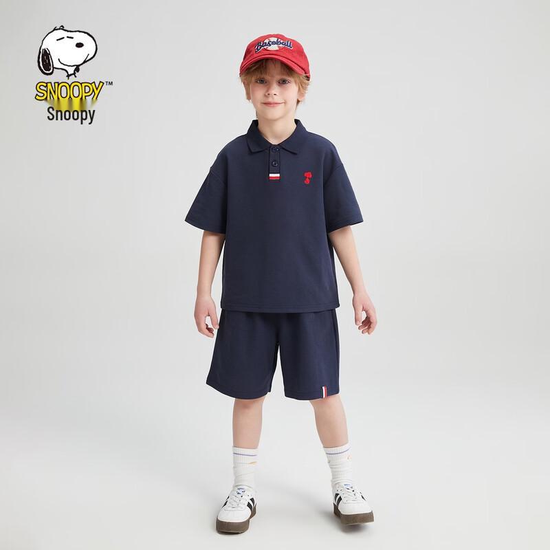 SNOOPY Boys' 2026 Summer Cooling Polo & Shorts Set
